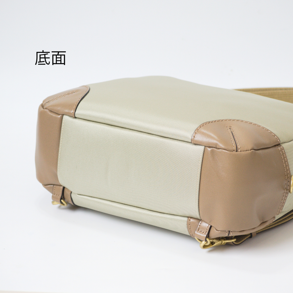L-1717｜軽量撥水ナイロン×本革 3WAYリュック