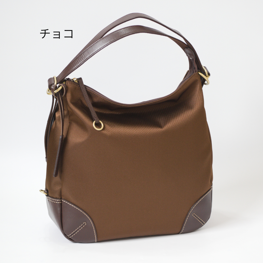 L-1717｜軽量撥水ナイロン×本革 3WAYリュック