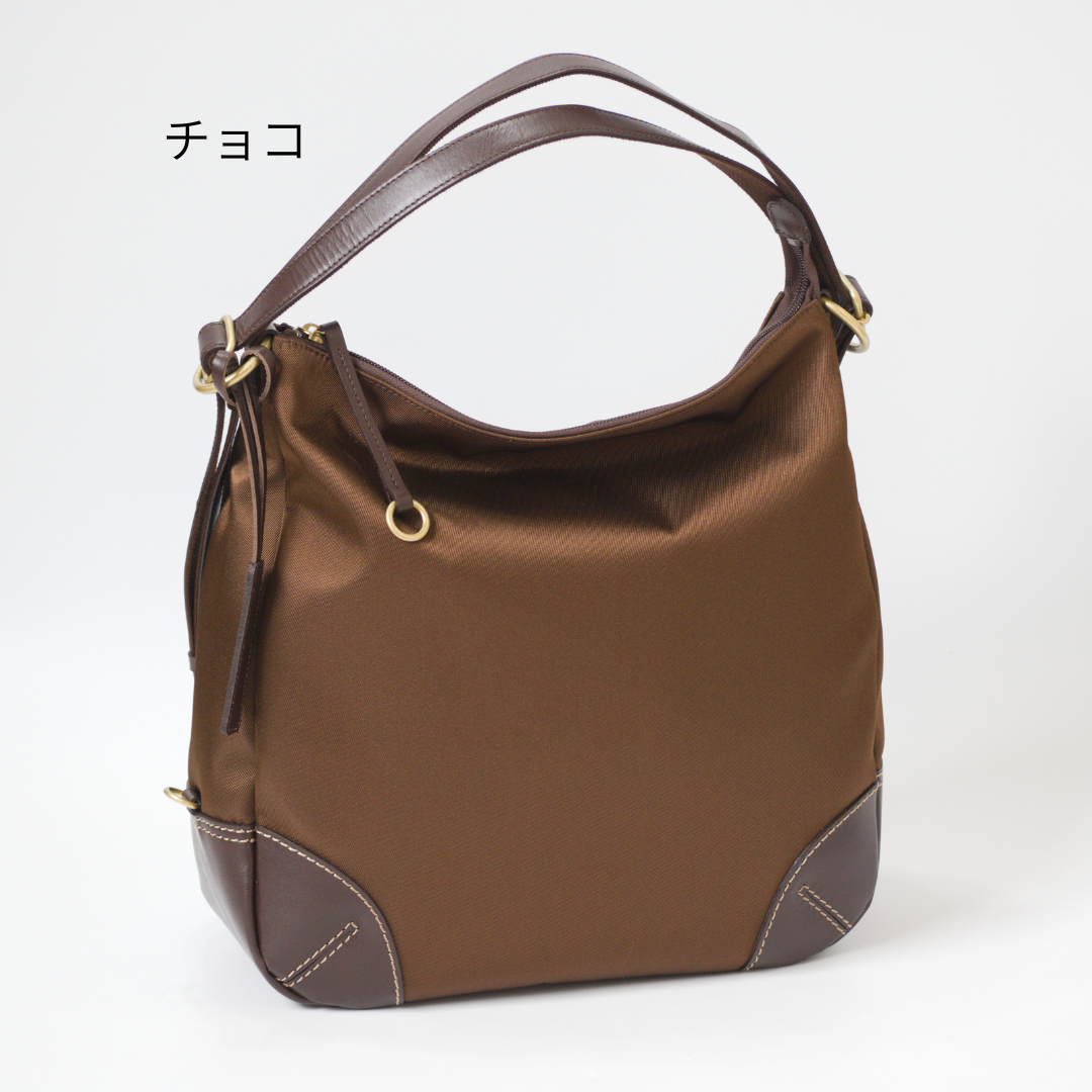 L-1717｜軽量撥水ナイロン×本革 3WAYリュック