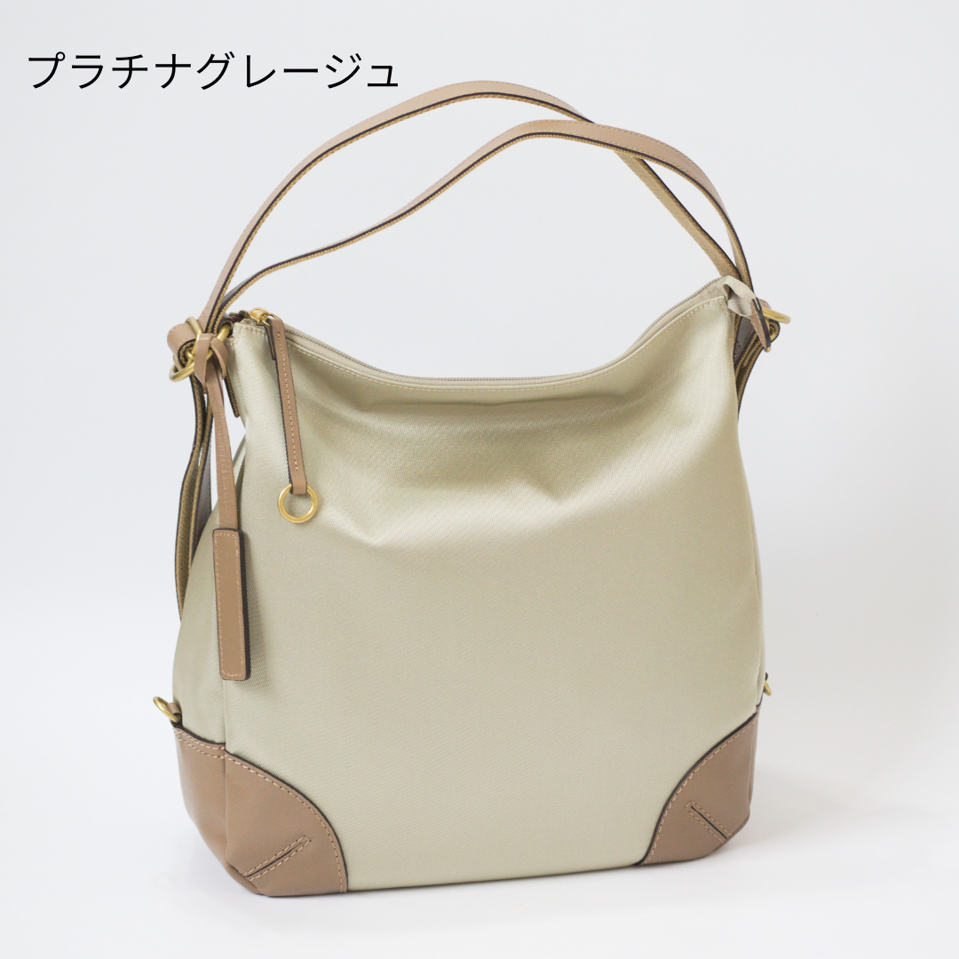 L-1717｜軽量撥水ナイロン×本革 3WAYリュック