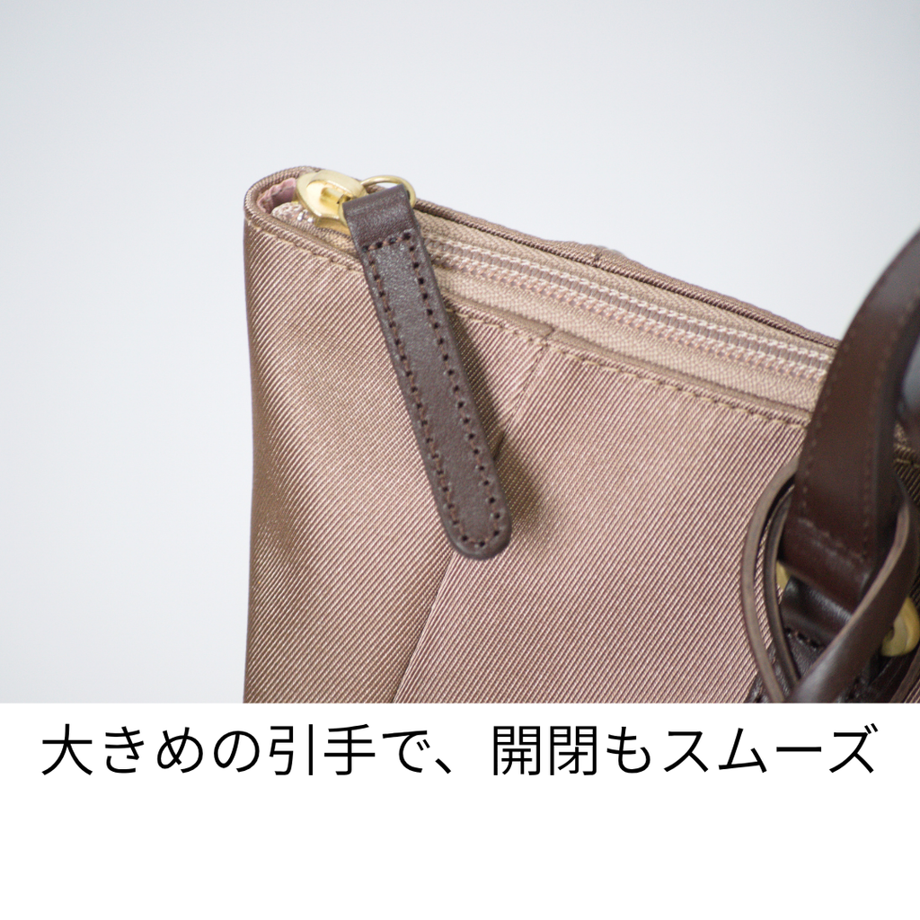 L-1719｜軽量撥水ナイロン×本革 レディースリュック