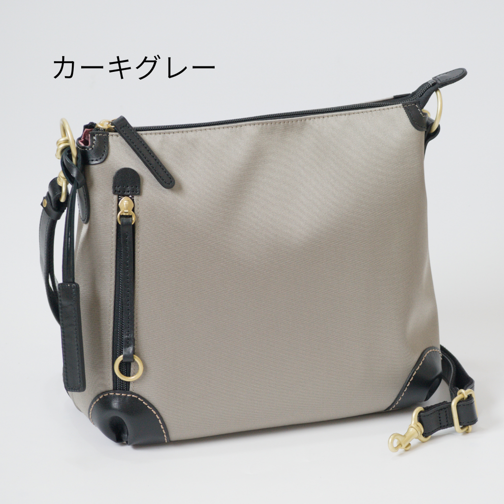 L-1724｜軽量撥水ナイロン×本革 2WAYショルダーバッグ