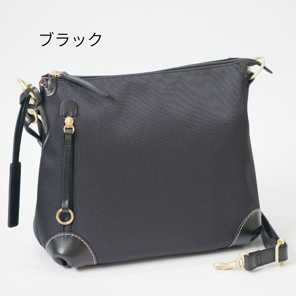 L-1724｜軽量撥水ナイロン×本革 2WAYショルダーバッグ