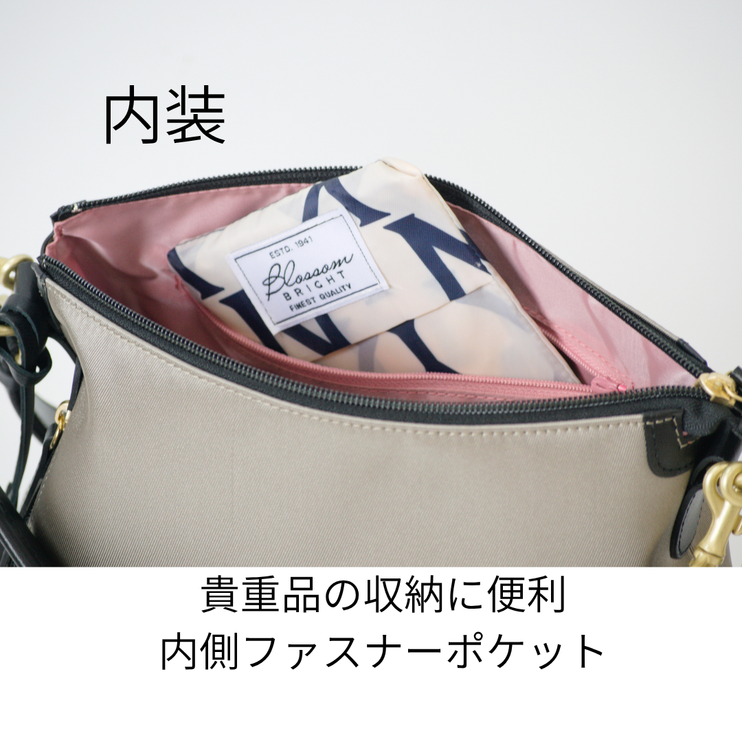 L-1724｜軽量撥水ナイロン×本革 2WAYショルダーバッグ