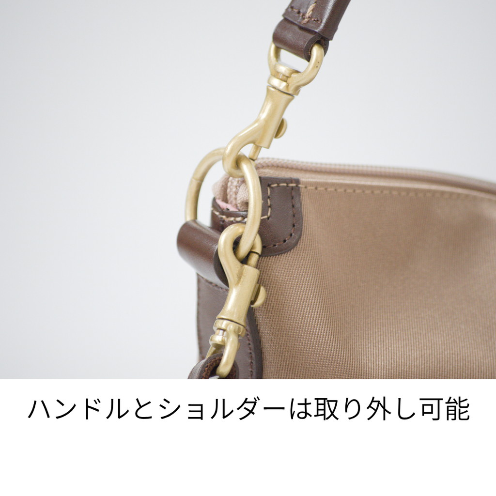 L-1724｜軽量撥水ナイロン×本革 2WAYショルダーバッグ