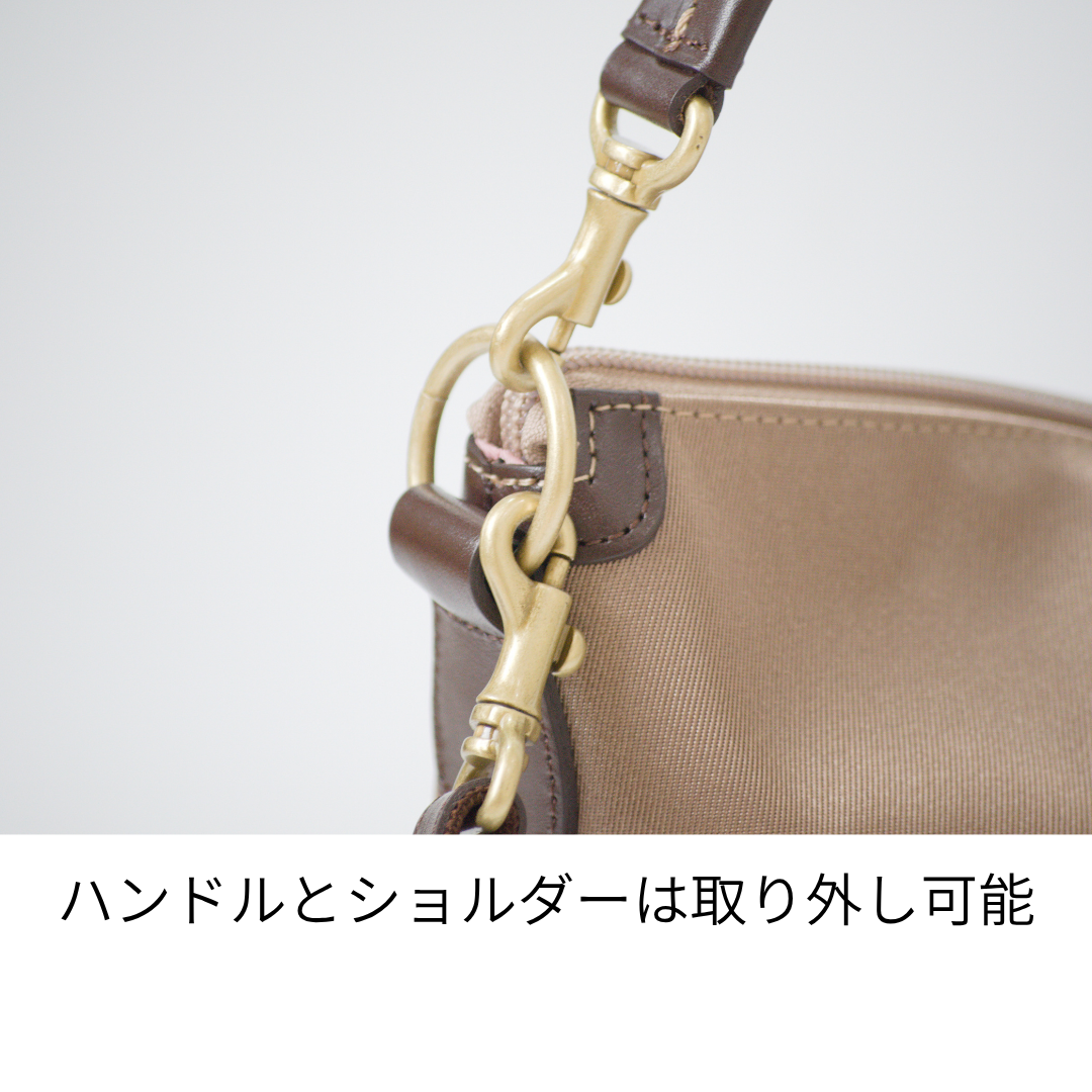 L-1724｜軽量撥水ナイロン×本革 2WAYショルダーバッグ