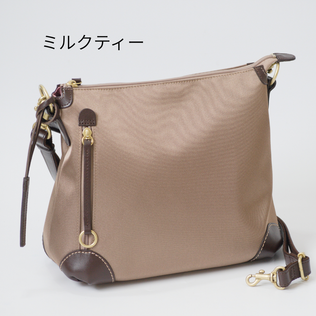 L-1724｜軽量撥水ナイロン×本革 2WAYショルダーバッグ