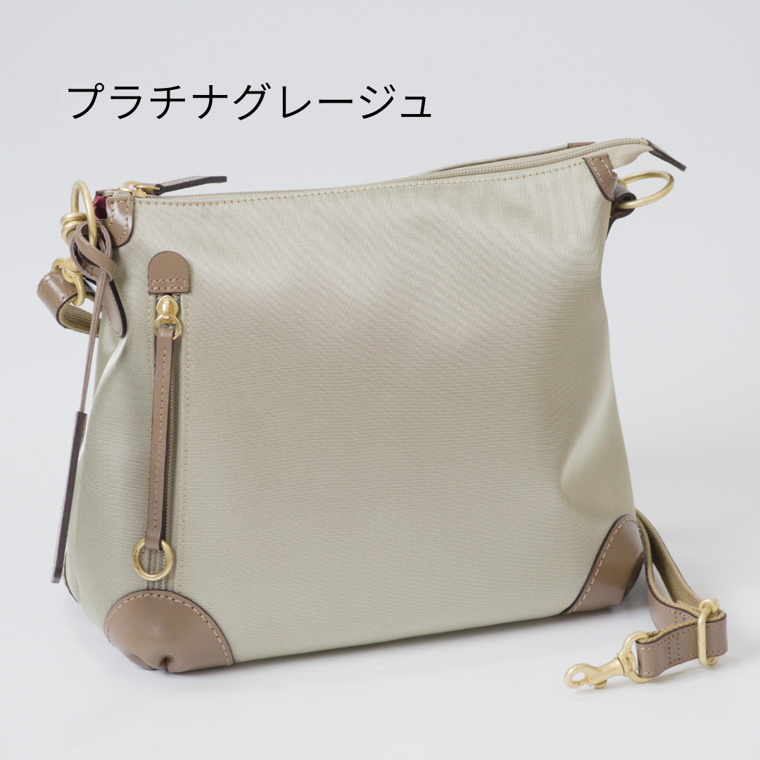 L-1724｜軽量撥水ナイロン×本革 2WAYショルダーバッグ