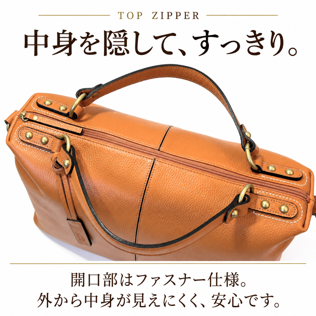 本革2WAYボストンバッグ｜L-1802