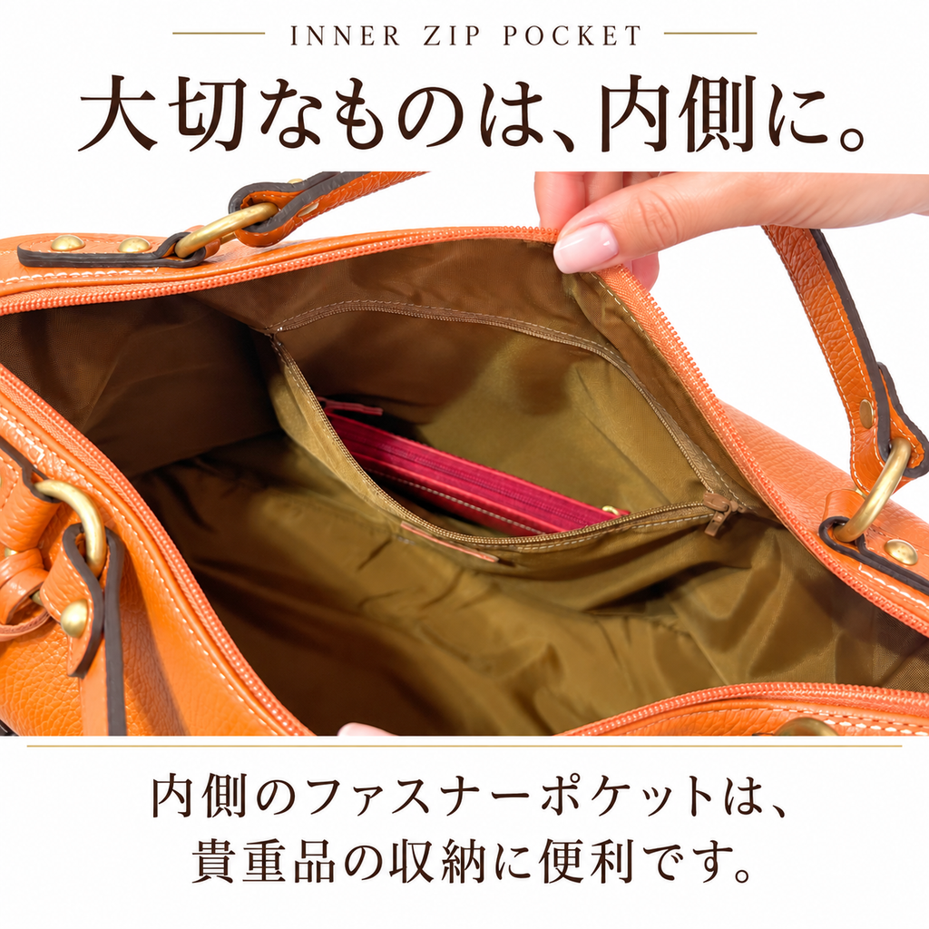 本革2WAYボストンバッグ｜L-1802