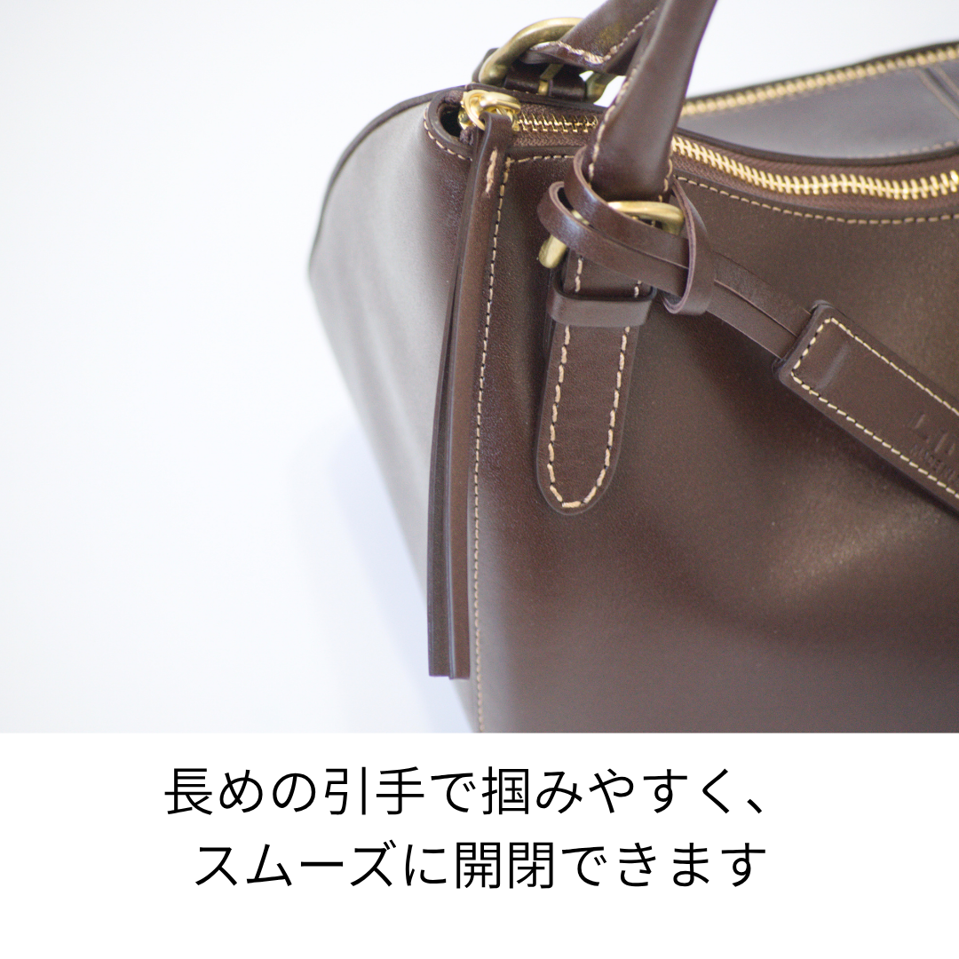 L-1811｜本革 半月型ハンドバッグ