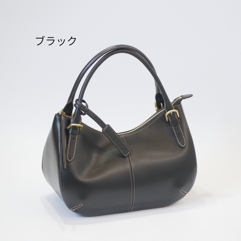 L-1811｜本革 半月型ハンドバッグ