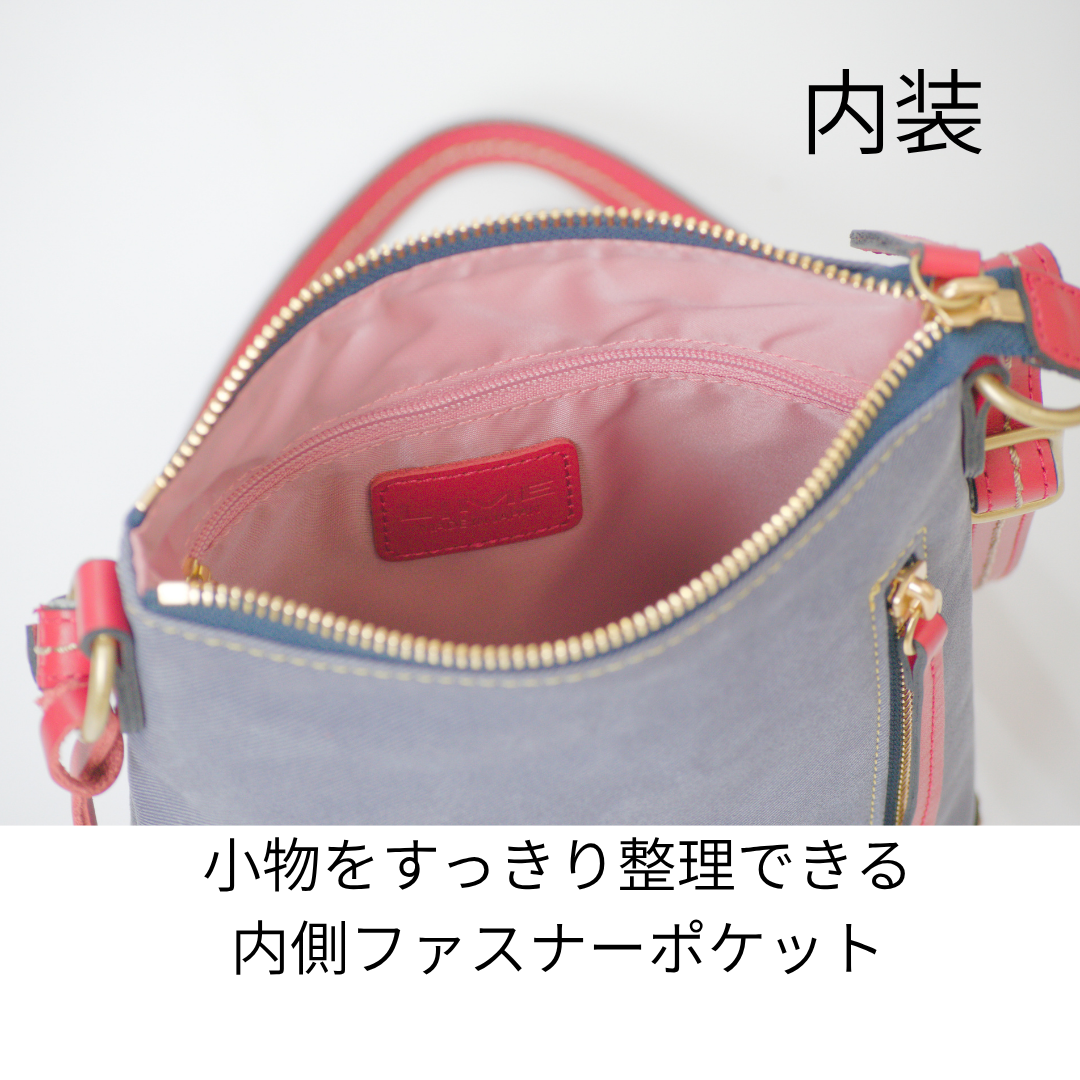 L-1990｜デニムレザースマホショルダーバッグ