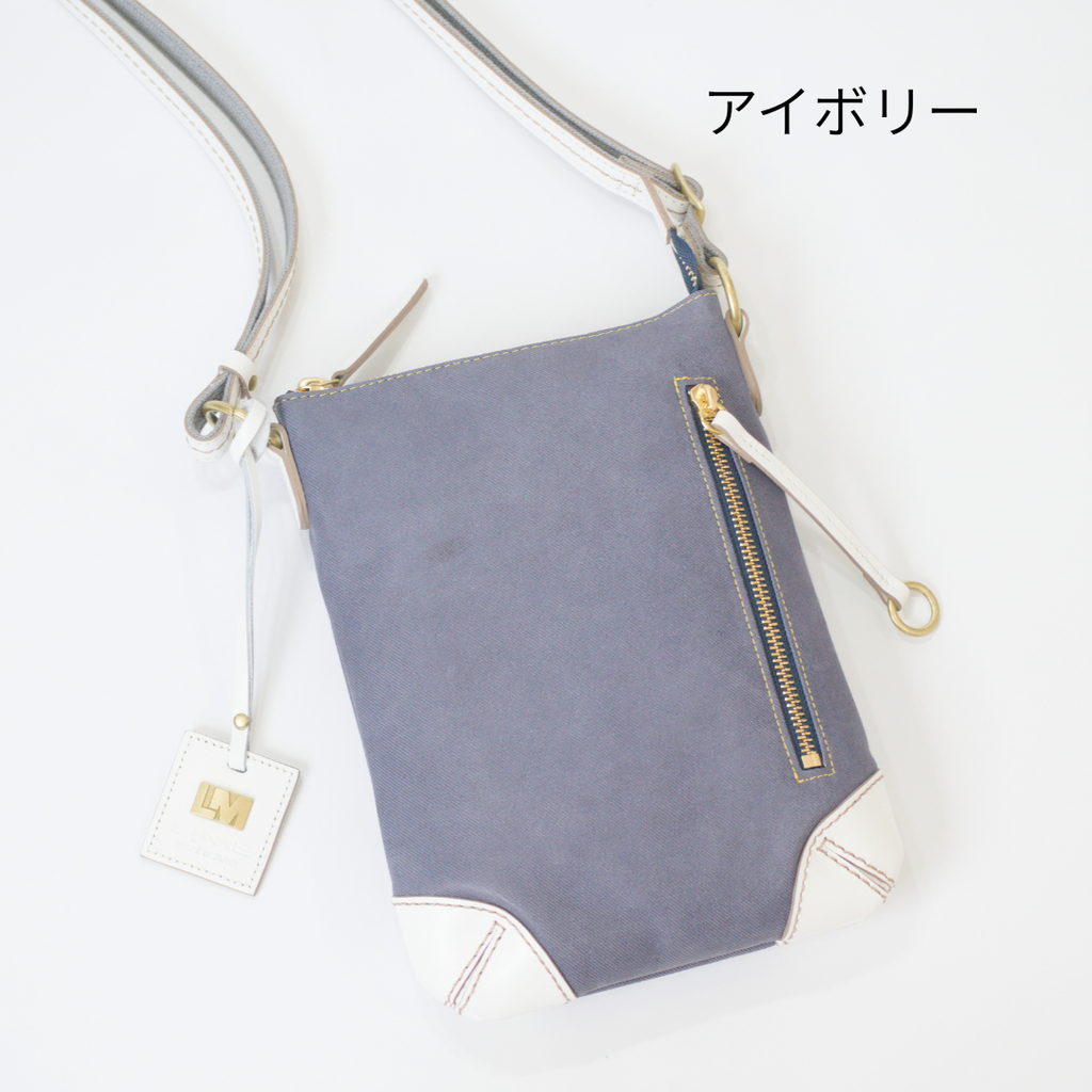L-1990｜デニムレザースマホショルダーバッグ