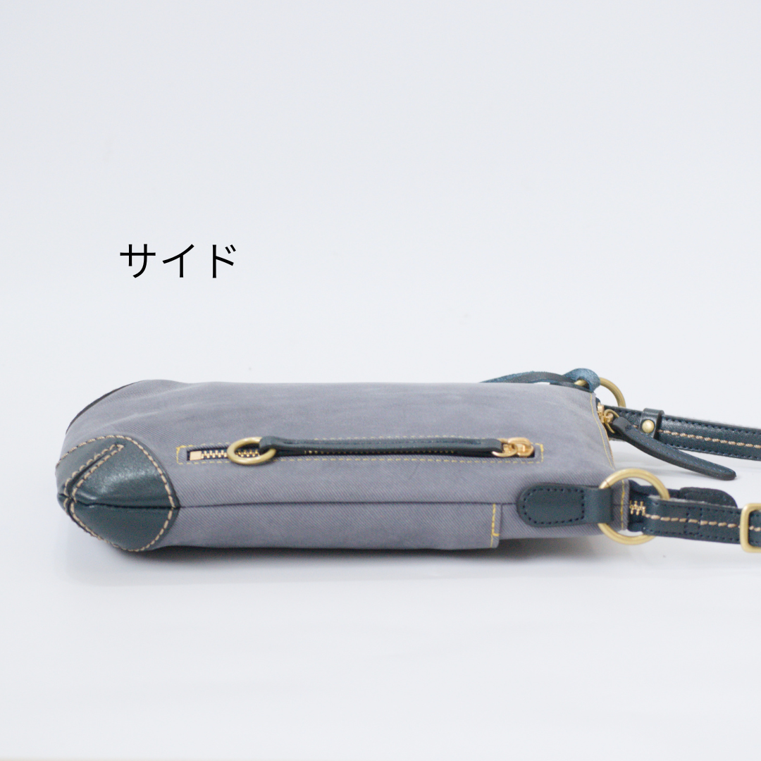 L-1990｜デニムレザースマホショルダーバッグ