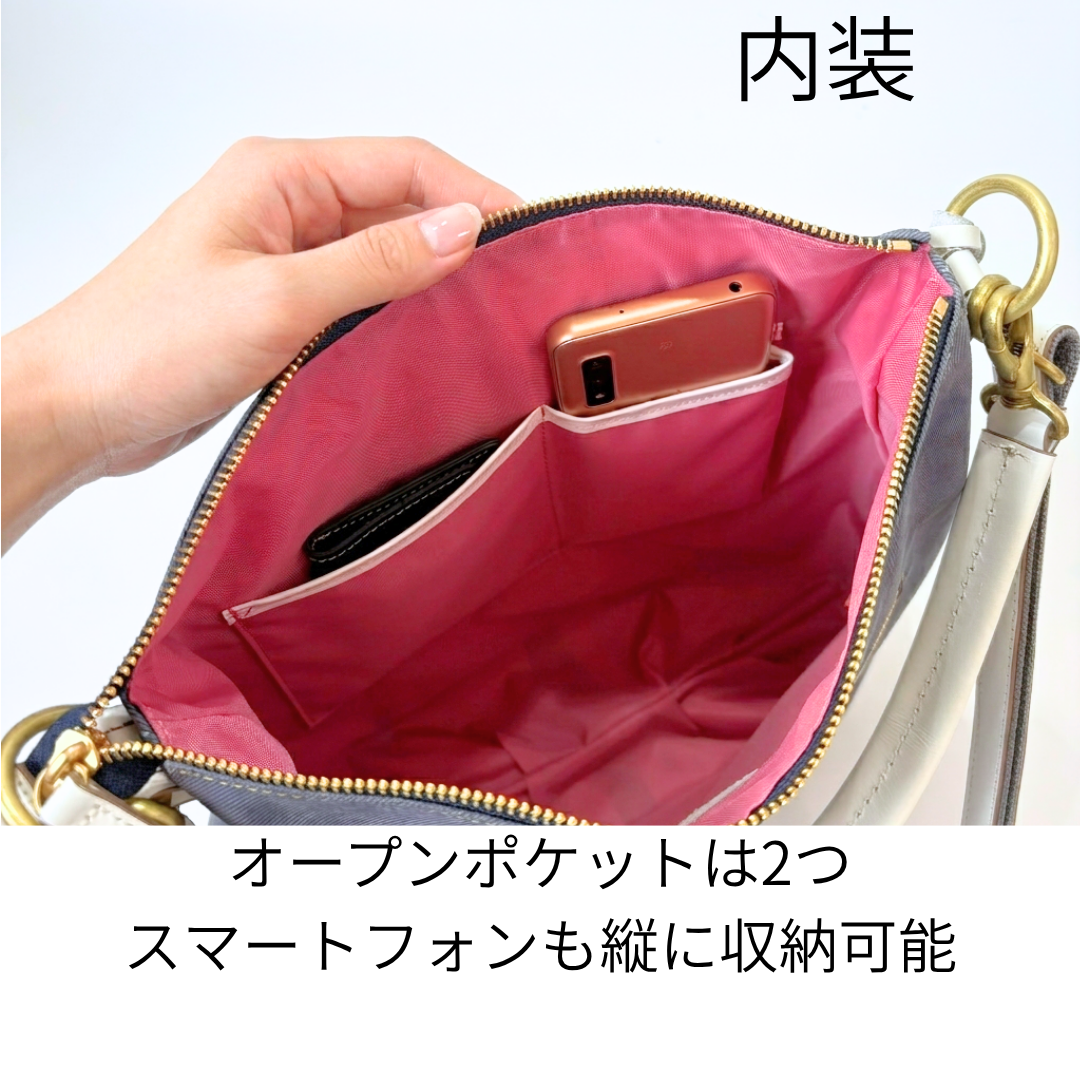 L-1991｜デニムレザー2WAYショルダーバッグ