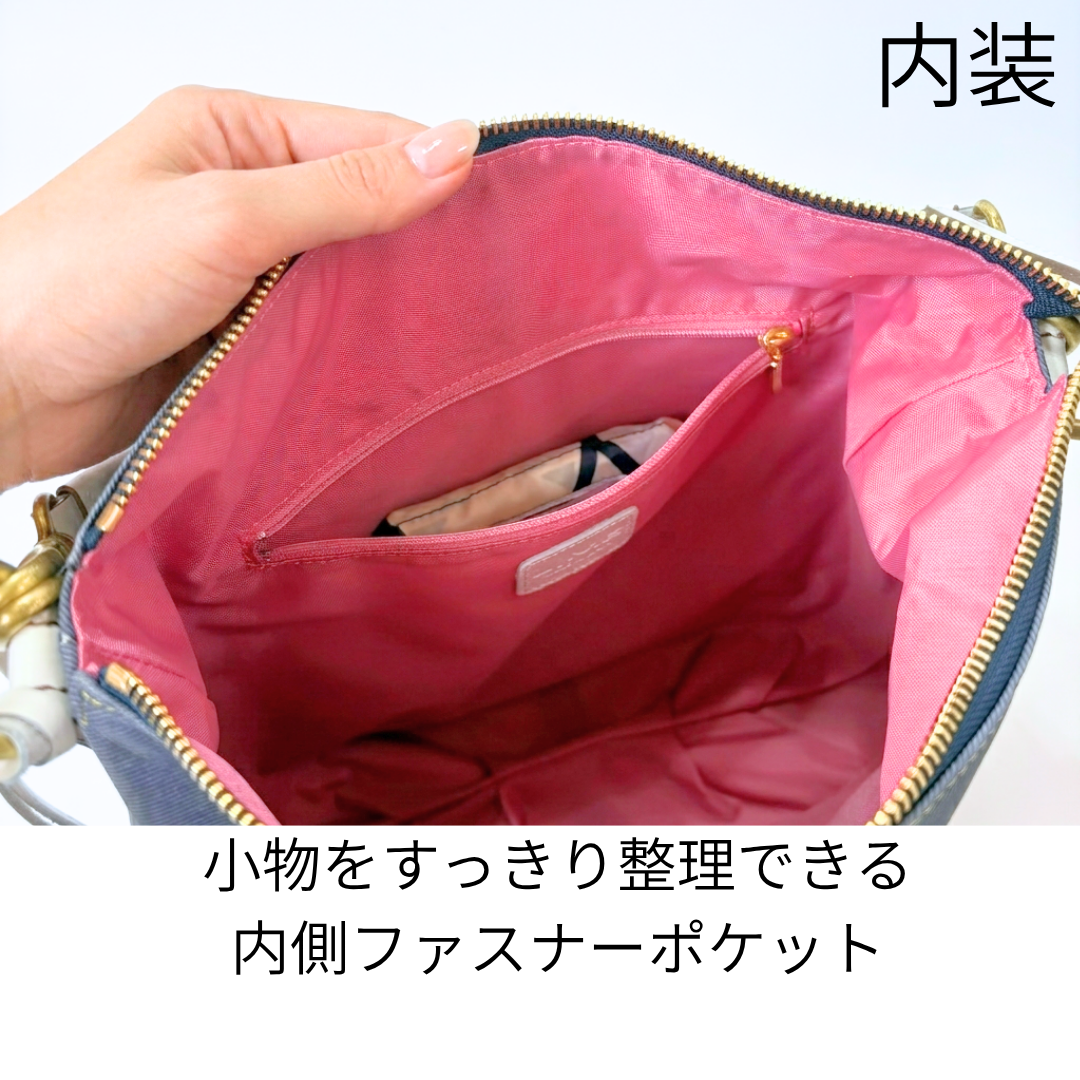 L-1991｜デニムレザー2WAYショルダーバッグ