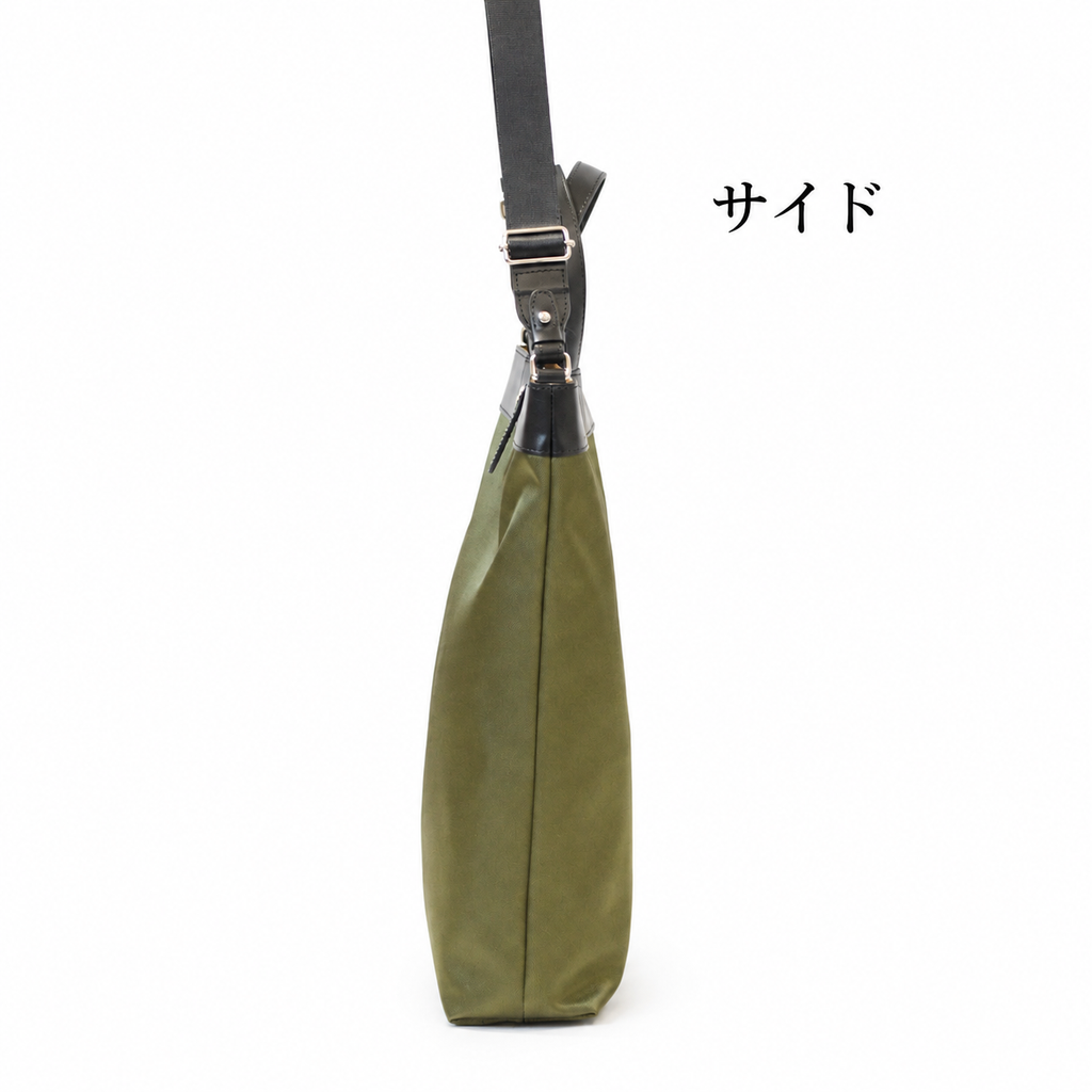 軽量ナイロン×本革2WAY縦型A4トートバッグ｜L-2041