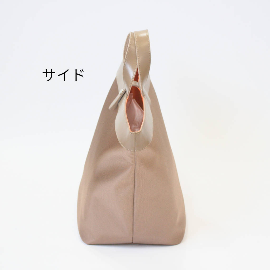 L-2042｜軽量ナイロン×本革A4トートバッグ