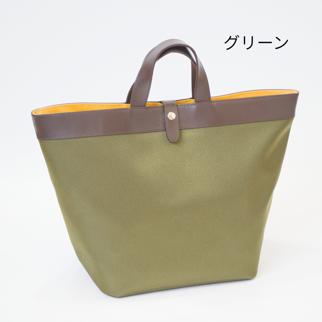 L-2042｜軽量ナイロン×本革A4トートバッグ