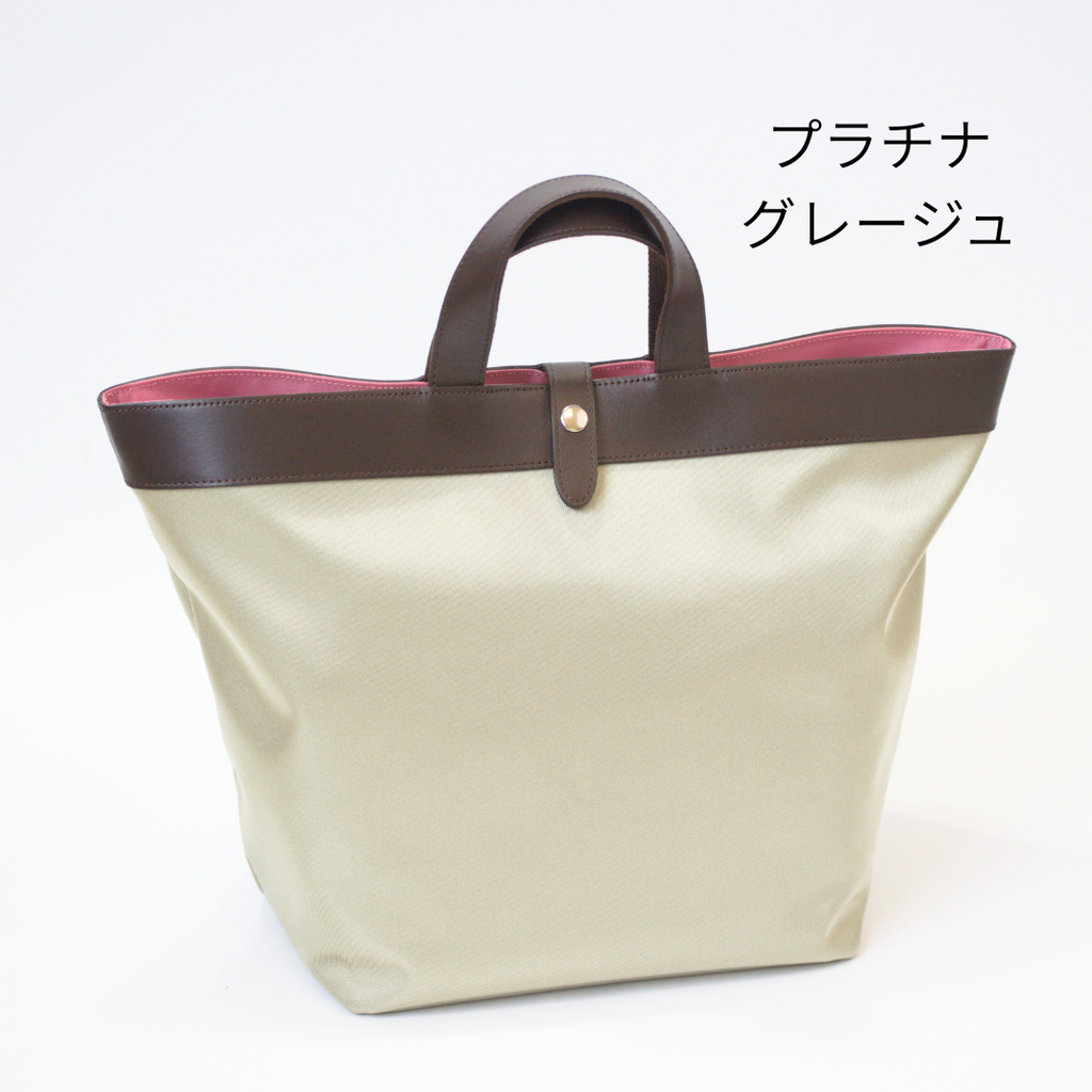 L-2042｜軽量ナイロン×本革A4トートバッグ