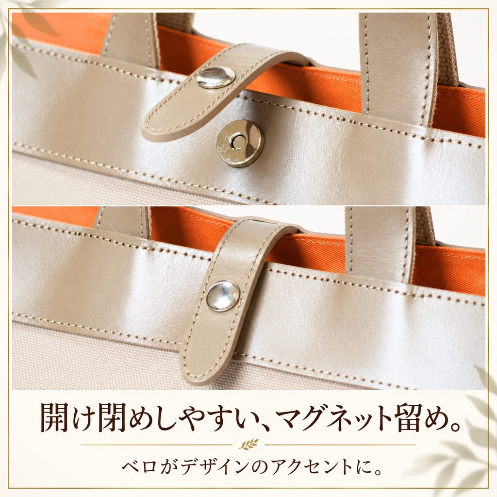 8号帆布×本革A4トートバッグ｜L-2042-H