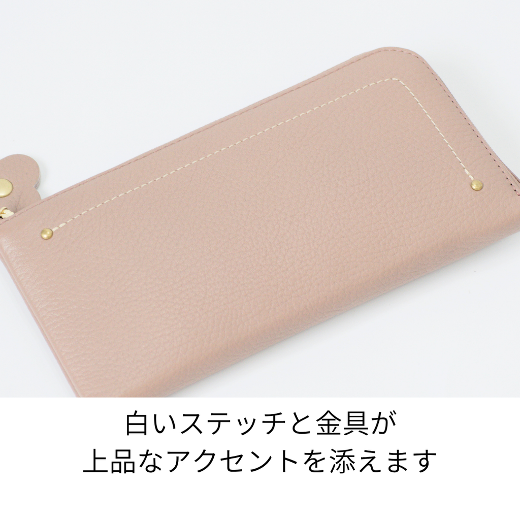 L-8001｜シュリンクレザー 薄型 L字ファスナー 長財布