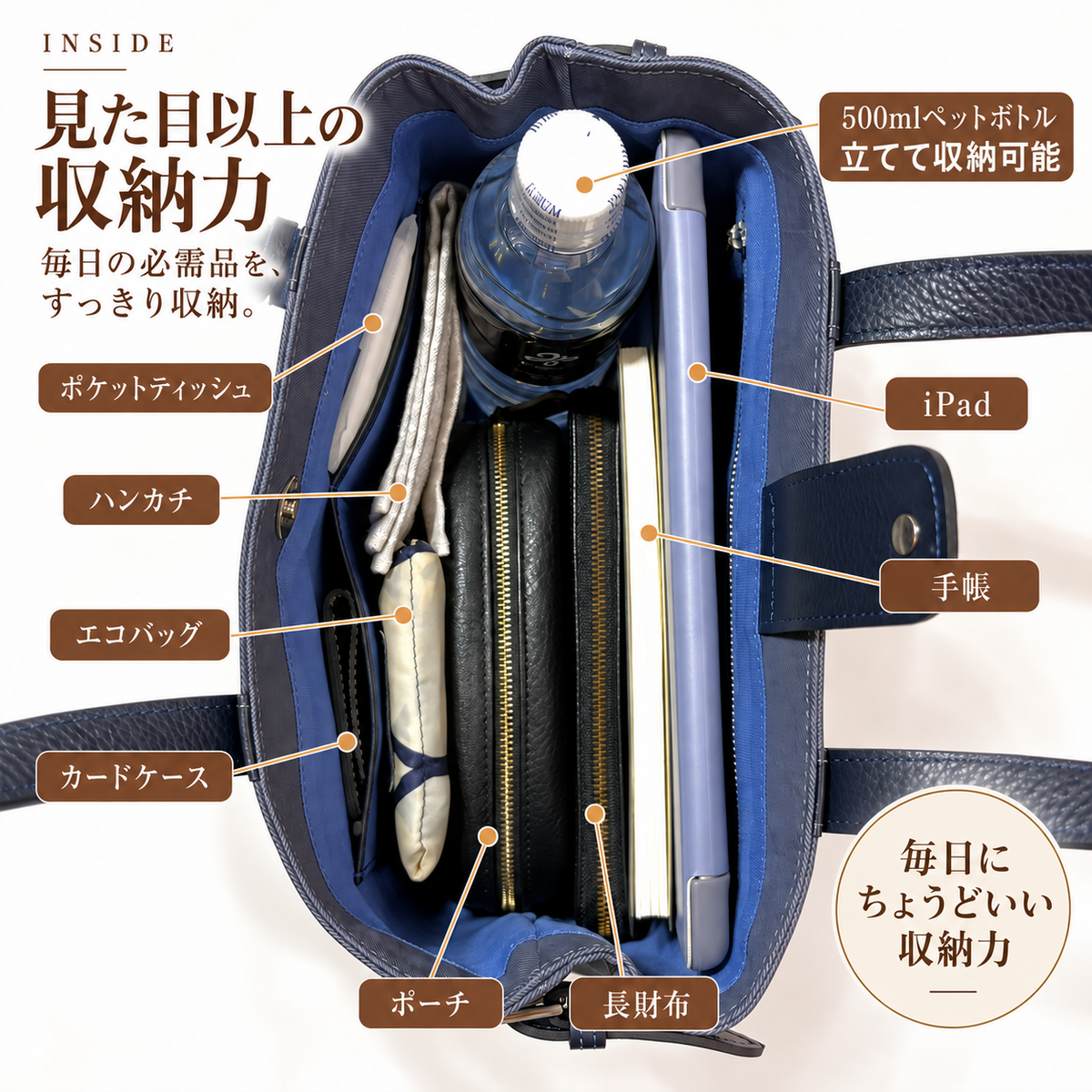 バッグの収納力
