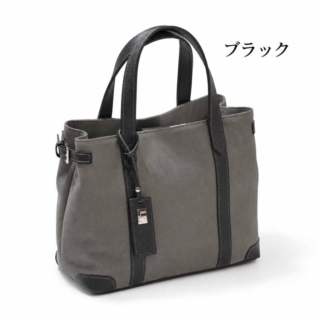 デニムレザー本革ハンドバッグ｜L-9051