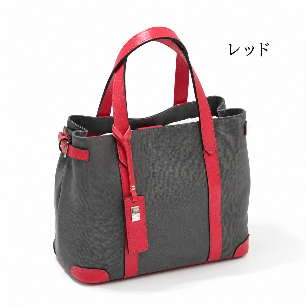 デニムレザー本革ハンドバッグ｜L-9051