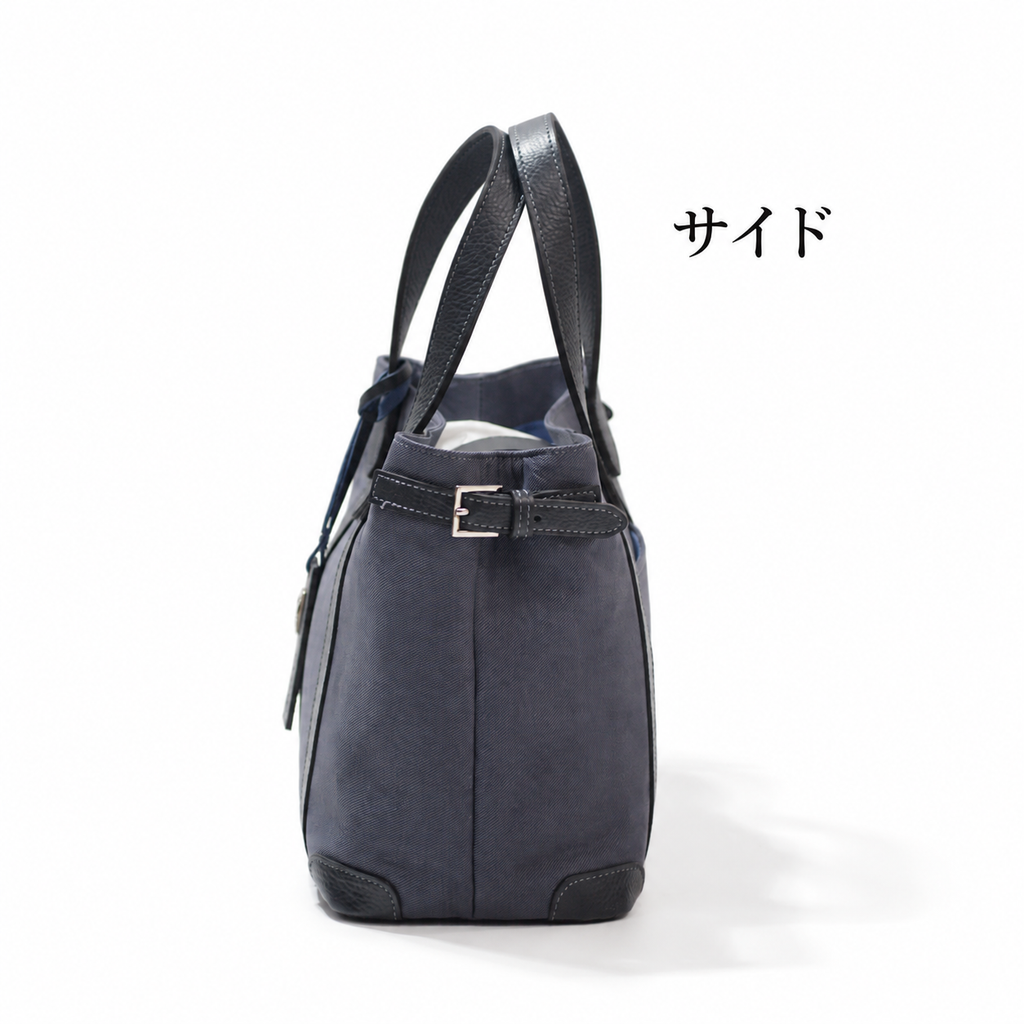 デニムレザー本革ハンドバッグ｜L-9051