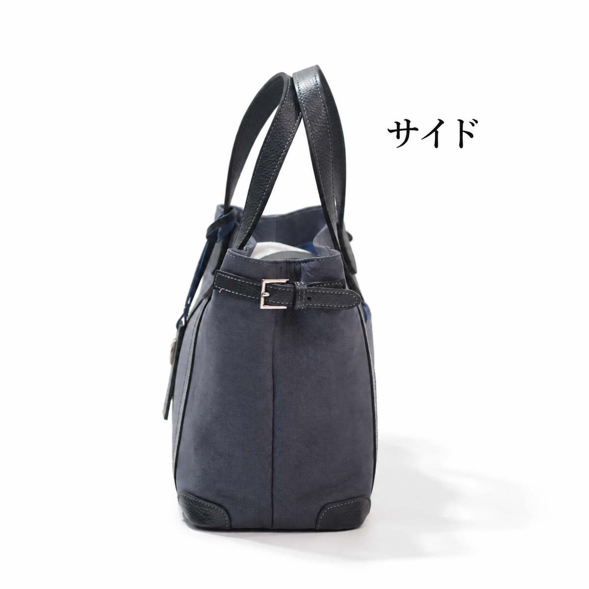 デニムレザー本革ハンドバッグ｜L-9051