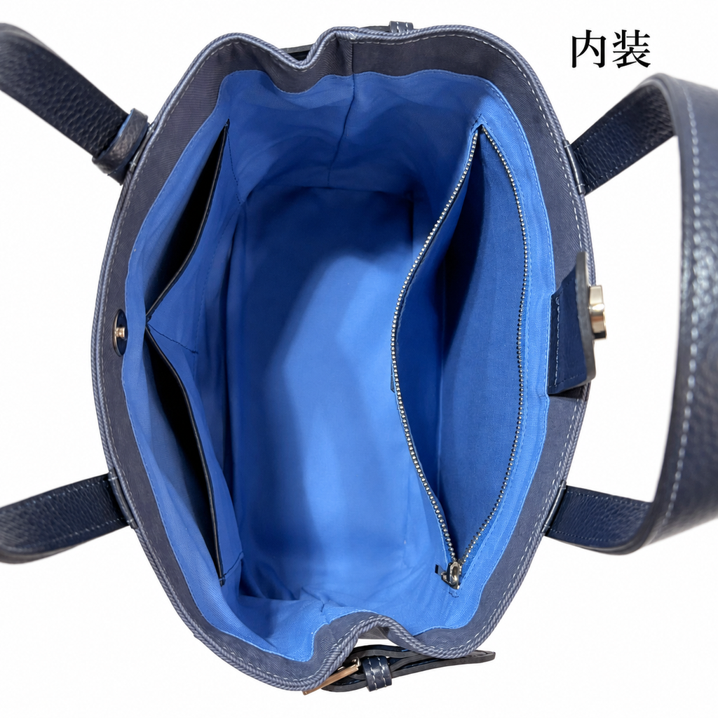デニムレザー本革ハンドバッグ｜L-9051