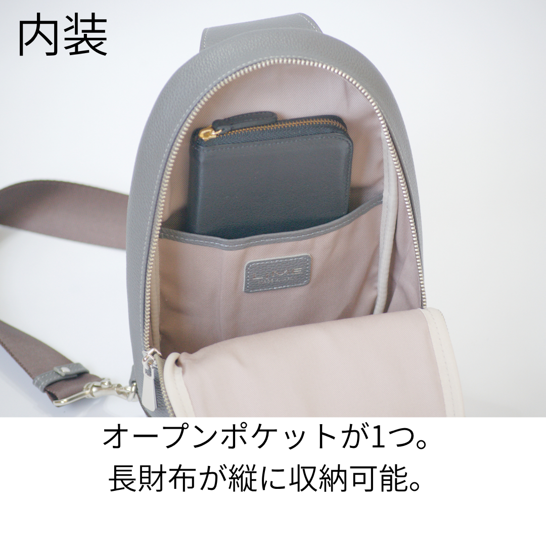 L-9072｜シュリンクレザーボディバッグ
