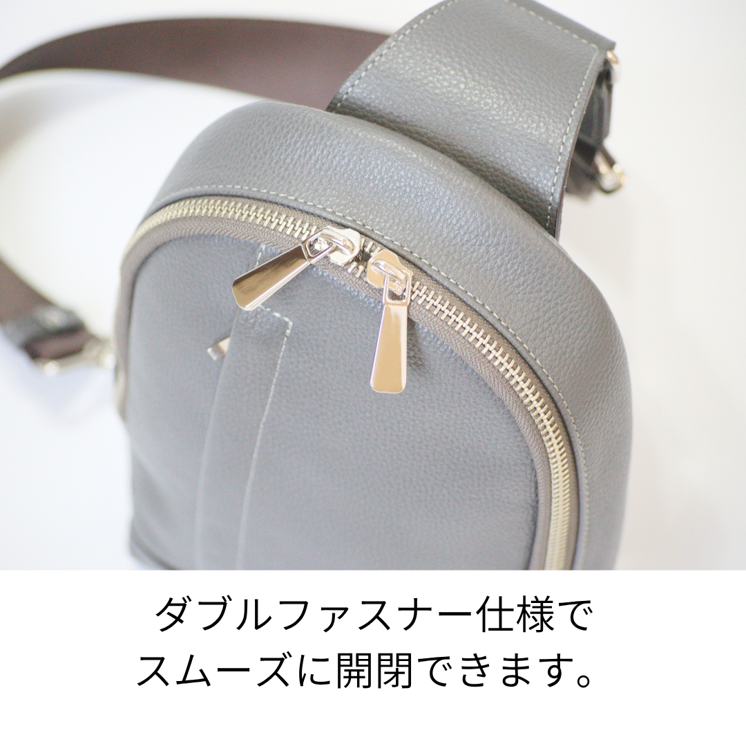 L-9072｜シュリンクレザーボディバッグ