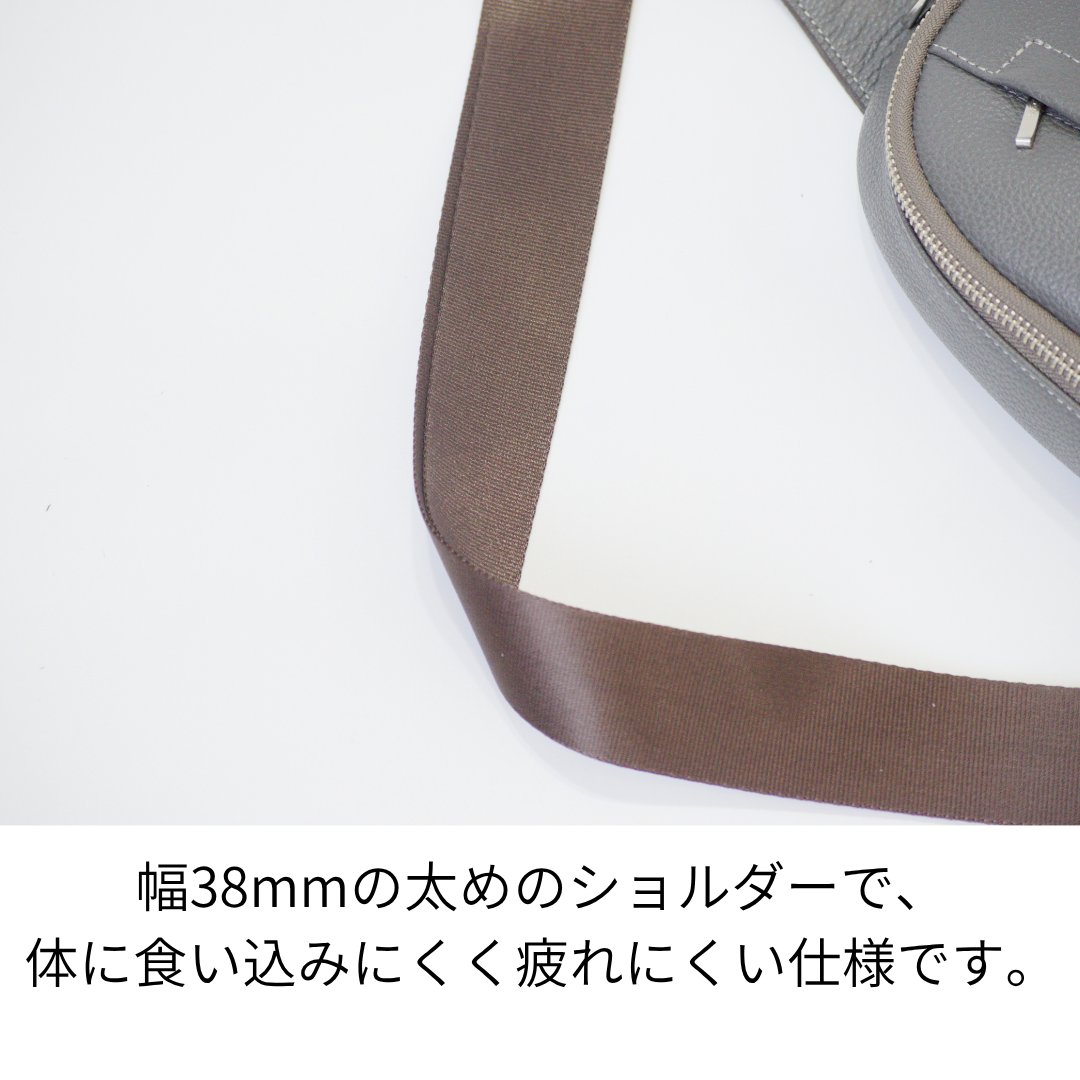 L-9072｜シュリンクレザーボディバッグ