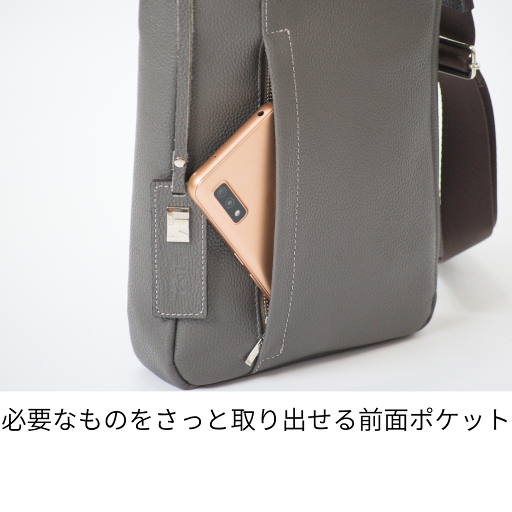 L-9073｜シュリンクレザースマホショルダーバッグ