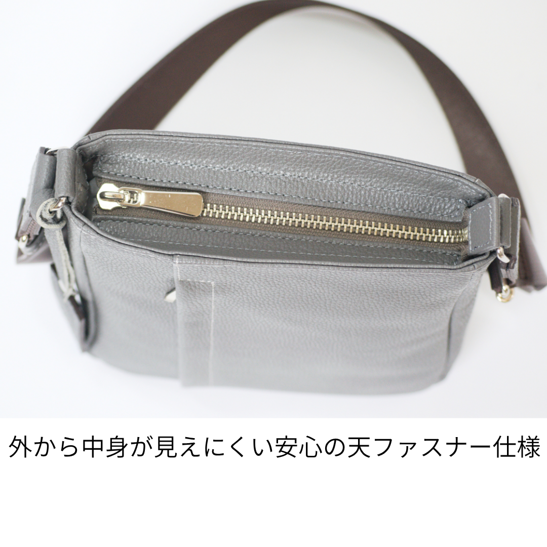 L-9073｜シュリンクレザースマホショルダーバッグ