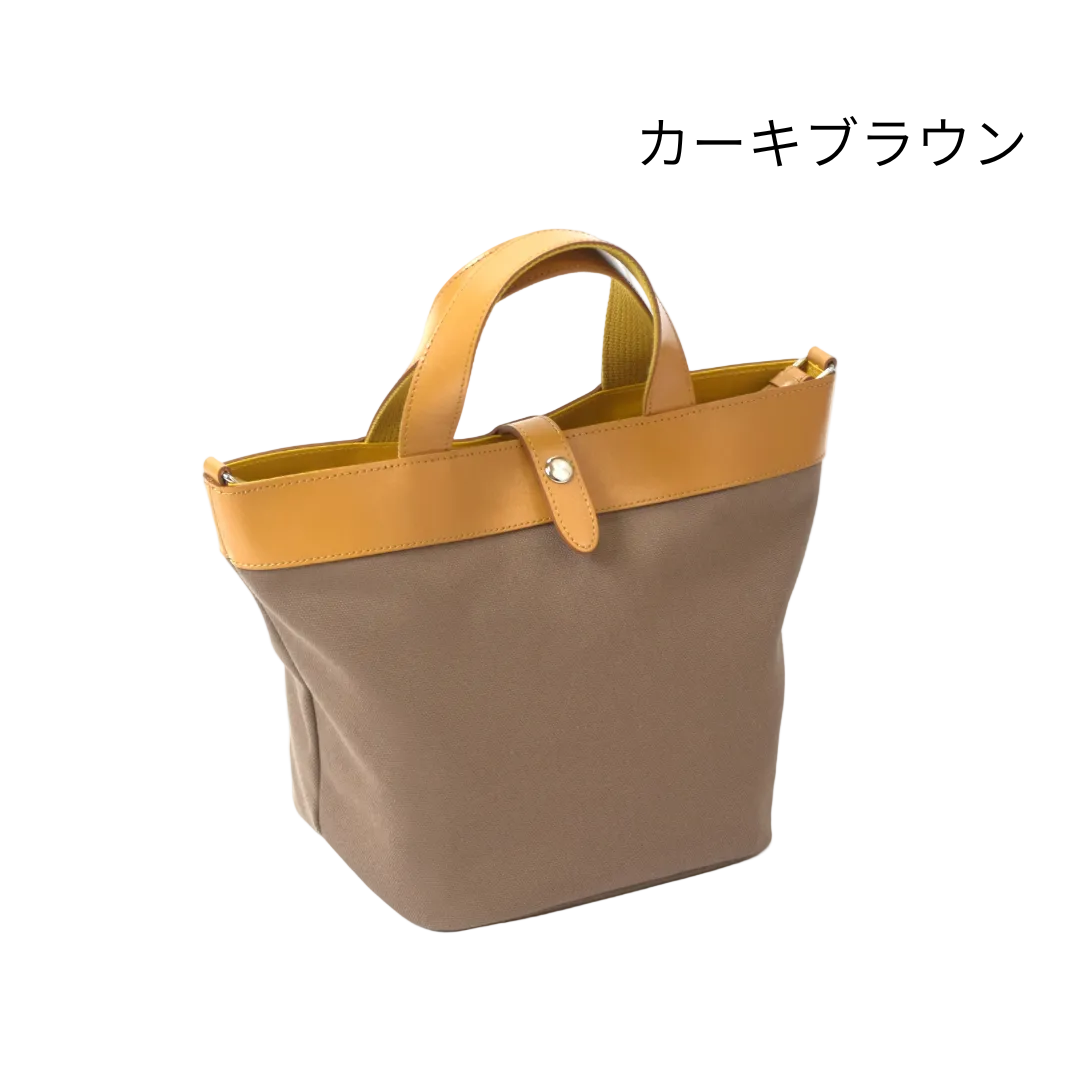 8号帆布×本革2WAYミニトートバッグ｜L-2040-H