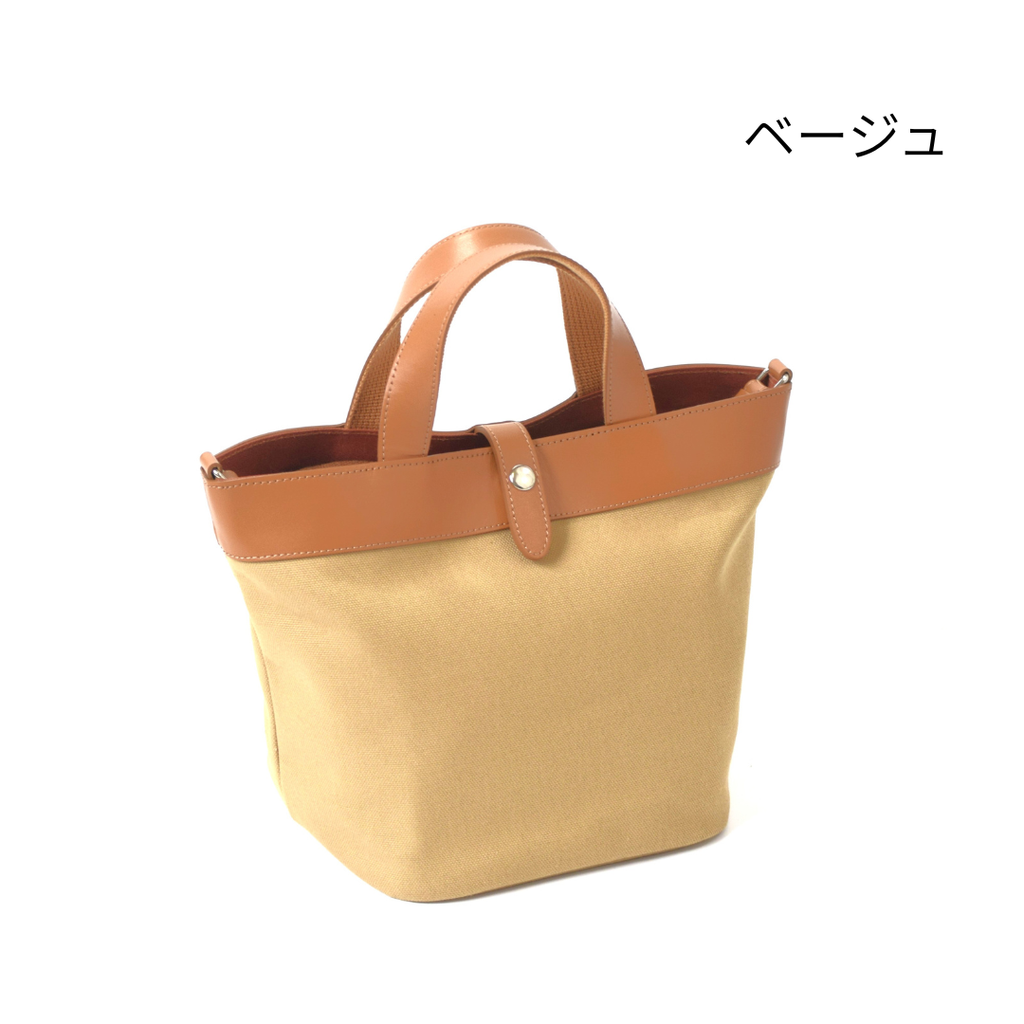 8号帆布×本革2WAYミニトートバッグ｜L-2040-H