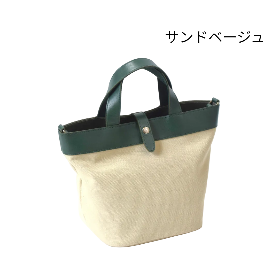 8号帆布×本革2WAYミニトートバッグ｜L-2040-H