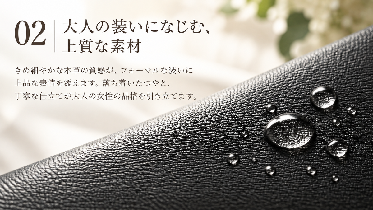 02｜大人の装いになじむ、上質な素材